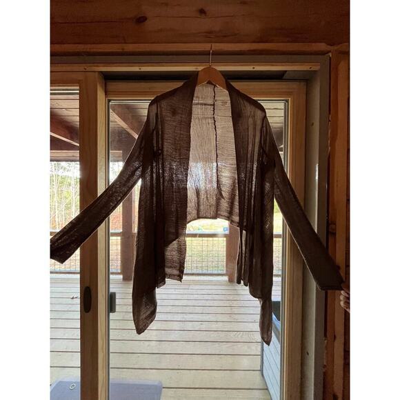 Anthropologie MOTH women's open front cardigan sweater. Sheer. Drapey. XS - Picture 6 of 7